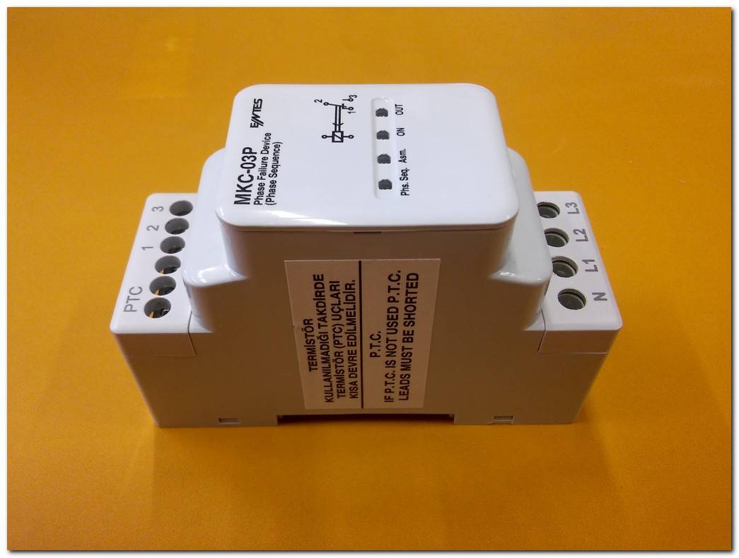 ENTES MKC-03P MKC-P PHASE FAİLURE DEVİCE MOTOR FAZ KORUMA RÖLESİ