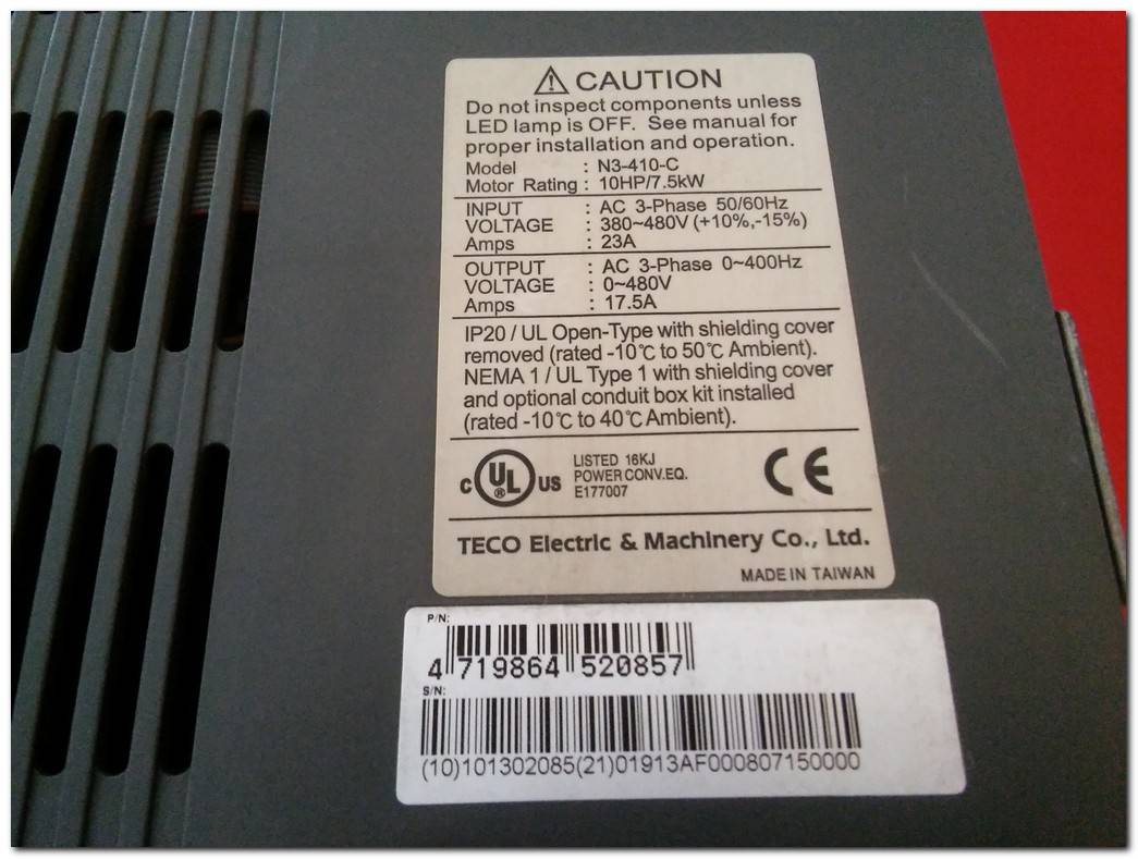 TECO N3-410-C 10HP 7,5KW N3 TECO AC DRİVE SÜRÜCÜ